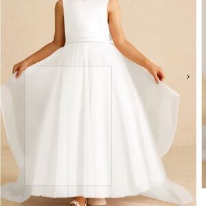 Azazie Classic White Kids Formal Dress flower girl